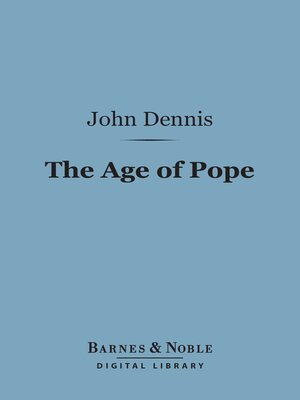 cover image of The Age of Pope (Barnes & Noble Digital Library)